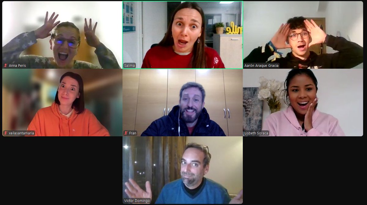 Clase de #GoogleAnalytics con <a href="/radar_creativo/">Radar Creativo | Marketing Digital</a> en <a href="/aulaCM/">Aula CM - Escuela de Comunicación y Marketing</a> 🤓Nuestras caras después de descubrir todos los datos que nos ofrece 😱