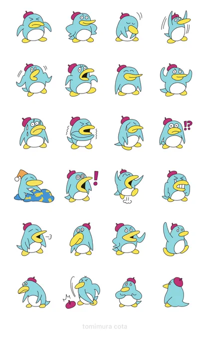 ペンギンくんのLINEスタンプが出来ました[ゆかいなペンギンくん] 