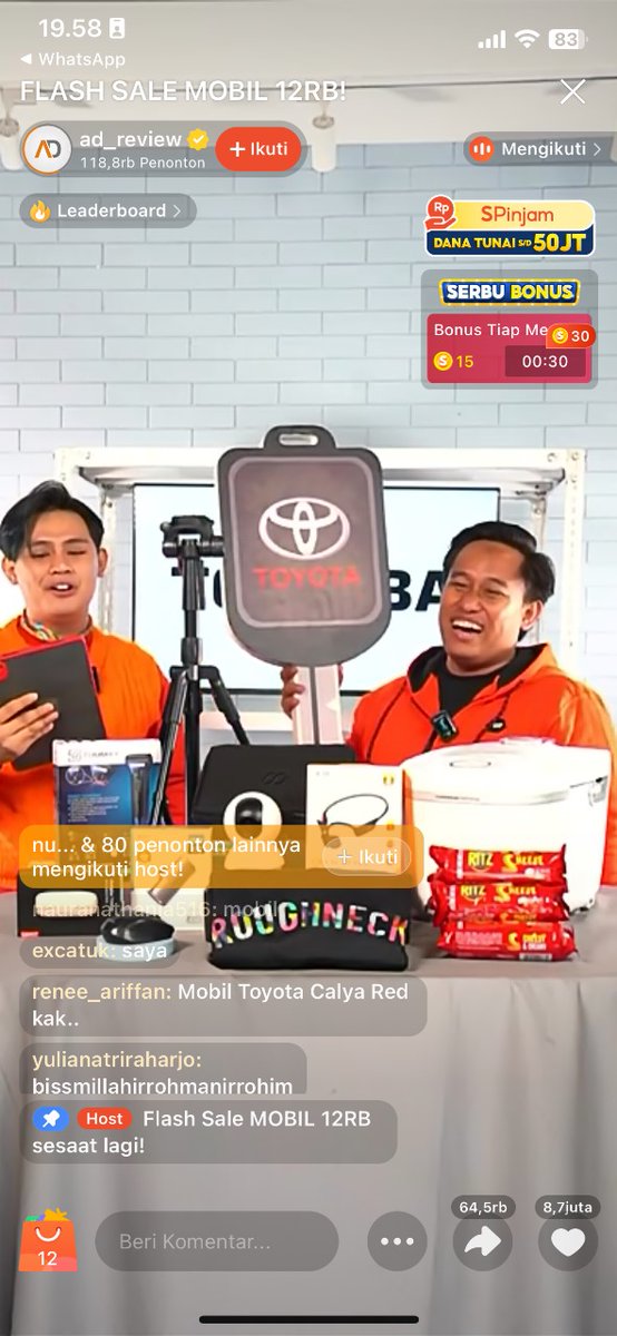 Jangan lewatkan monent spesial ini guyyss karena ada mobil yang bisa dibawa pulang

#MobilCalya12RBdiShopeeLive
s.shopee.co.id/AKJu7RecMI