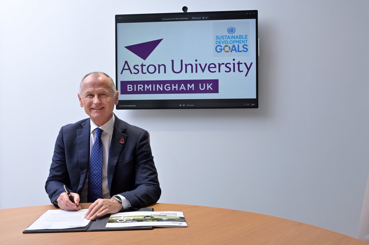 Aston Environment and Sustainability (@greenastonuni) on Twitter photo Aston University has demonstrated its commitment to sustainability by signing the @SDGAccord, an initiative designed to align higher education institutions with the UNSDGs. This milestone was marked by the Vice-Chancellor’s <a href="/ProfAleksSubic/">Prof. Aleks Subic</a> by formally signing of the SDG Accord. Aston University has demonstrated its commitment to sustainability by signing the @SDGAccord, an initiative designed to align higher education institutions with the UNSDGs. This milestone was marked by the Vice-Chancellor’s <a href="/ProfAleksSubic/">Prof. Aleks Subic</a> by formally signing of the SDG Accord.