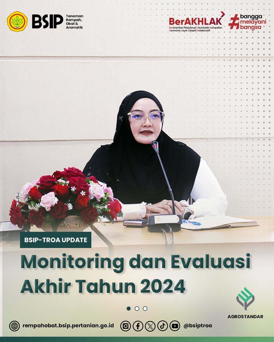 brmprempahobat's tweet photo. Balai Pengujian Standar Instrumen Tanaman Rempah Obat dan Aromatik (BSIP TROA) mengadakan kegiatan Monitoring dan Evaluasi (Monev) akhir tahun pada tanggal 11-12 Desember 2024.
#Evaluasikinerja
#bsiptroa https://t.co/s6MknwEtym