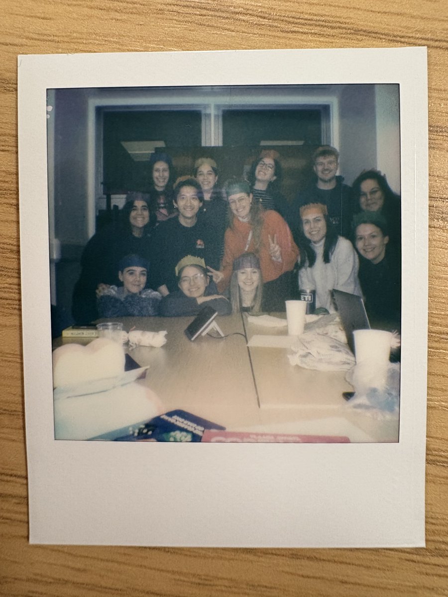 Annual lab Christmas party polaroid (c/o @aitanasogorb )