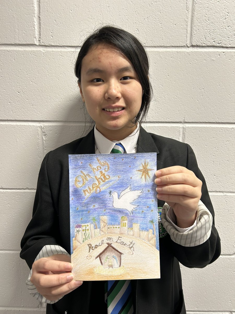 Christmas Card competition winner!! Congratulations Lynette in 1E, your card is excellent🎄⛄️🎅🏼 <a href="/stbenedictsren/">St Benedict's High School</a>