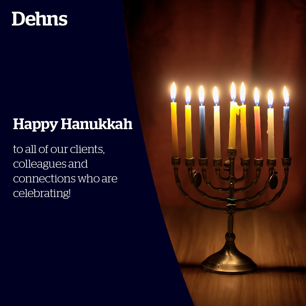 Happy Hanukkah to all our clients, colleagues and connections who are celebrating later on this week!
