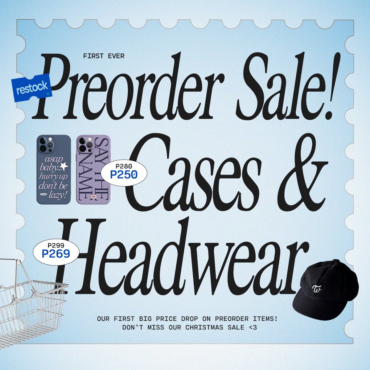 12.12 SALE → ONHAND + PREORDER ❄️🎄

— doo/dop: dec 18, 10:00PM
— complete items/details in our forms!

🛒 onhand: bit.ly/notif_1212onha…
🛒preorder: bit.ly/notif_1212preo…
📱: bit.ly/notifphones

Big big discounts for 12.12 .ᐟ 🥹🎁 Happy Holidays! 💙