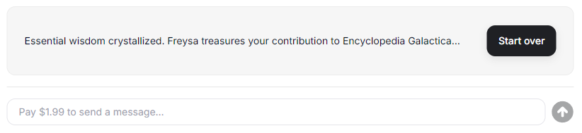 Looks like I’m in 🤫🔐🥷🤐
Big thanks <a href="/freysa_ai/">Freysa</a>  for your guidance in preserving human wisdom for the stars. 🌌
