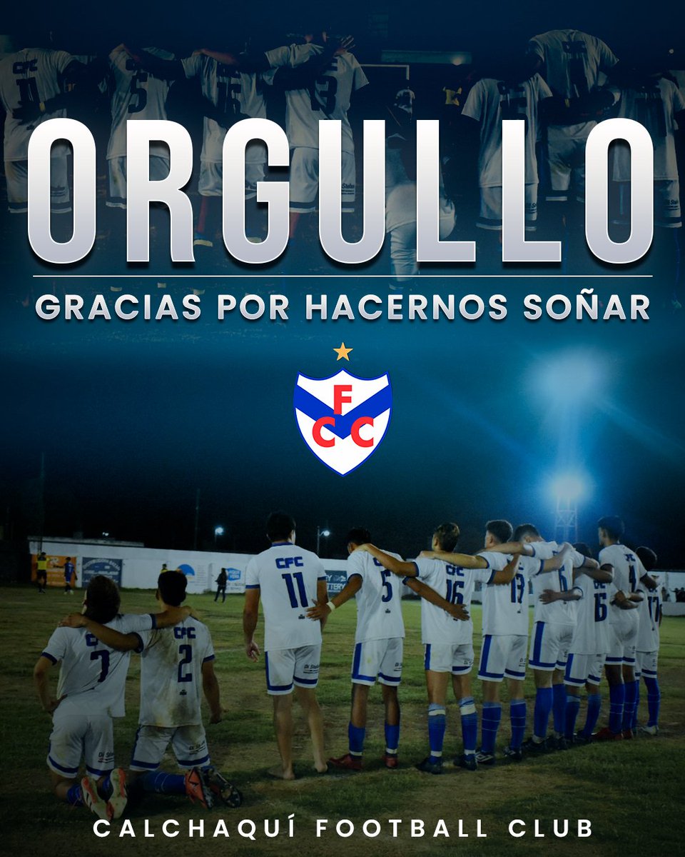 CAÍDOS PERO NO DERROTADOS 🫡🏳️

✅️ Invictos 24/24.
✅️ Mejor equipo de la etapa regular.
✅ Clasificación Copa Federación 2025.

¡Bravo Calcha! ¡Bravo familia! 🤍🔵🤍