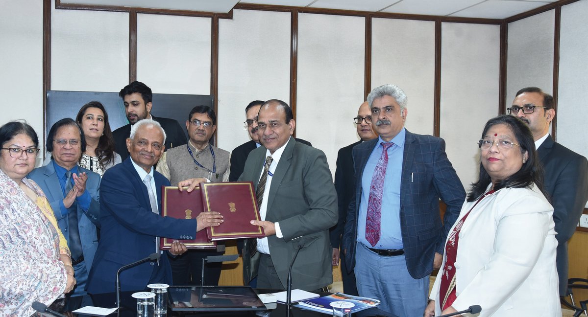 icarindia's tweet photo. ICAR signed an MoU with Amity Universities and Institutions today to create a collaborative academic and research ecosystem aimed at driving agricultural innovation. #OneICAR #OneUniversityOneDay #ICAR @PMOIndia @ChouhanShivraj @PIB_India @AgriGoI @mygovindia @AmityPresident https://t.co/9MqrMY7jMY