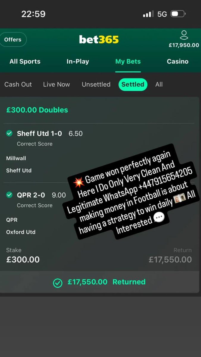 cncnshdjf59594's tweet image. 💥 Game won perfectly again  
Here I Do Only Very Clean And Legitimate WhatsApp +447915654205
making money in Football is about having a strategy to win daily 💷 All Interested 💬