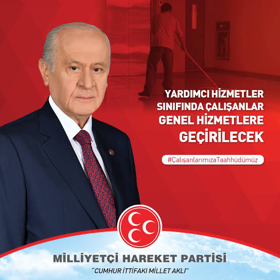 "#YardımcıHizmetlerSınıfı'nda Çalışanlar,
GİH Sınıfına geçirilerek".
Milliyetçi Hareket Partisi Genel Başkanı Sn Devlet Bahçeli.
<a href="/dbdevletbahceli/">Devlet Bahçeli</a>
<a href="/MhpTbmmGrubu/">MHP TBMM Grubu #MHP</a>
<a href="/MHP_Bilgi/">MHP</a>