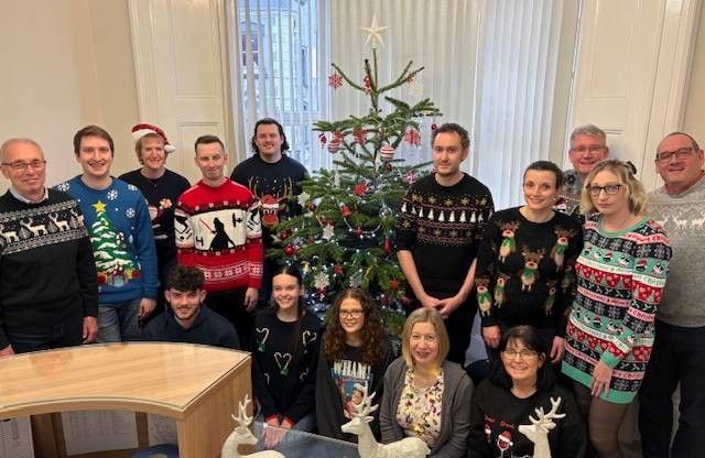 It's Christmas Jumper day!  A selection of the festive jumpers on display in our Swindon office in support of <a href="/SavetheChildren/">Save the Children US</a> 

Partner Alan Barlow has cast a sartorical eye around the office to judge the winner, to be revealed next week!