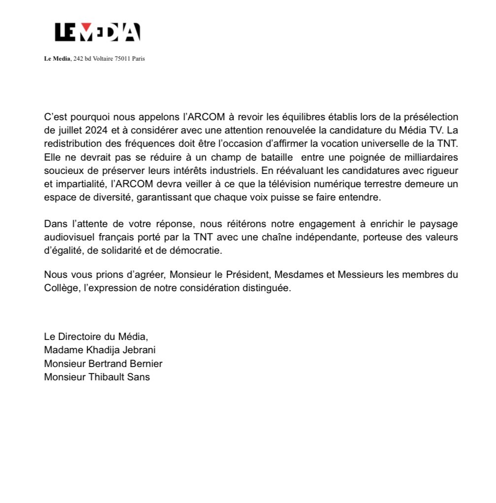 Le Média tweet media