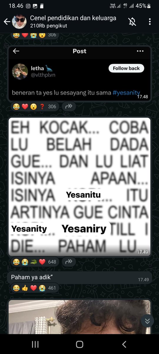 Im_Pinter's tweet photo. Sebenernya di coc aku suka semua cast coc. Soalnya mereka semua inspiratif, tapi pas liat ch yesaya yang mencintai #yesanity secara ugal-ugalan aku jadi tambah sayang juga sama #yesaya 💕 hwhwhwhwhwh https://t.co/yvVhvX3hij