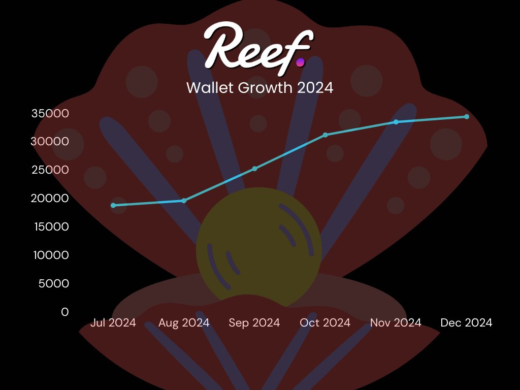 We're only going higher 🚀

In the last six months, the number of Reef wallets has grown by over 15,600 🪙 

We're on the road to hit 35,000 by early 2025 

#buidltheReef #ReefChain