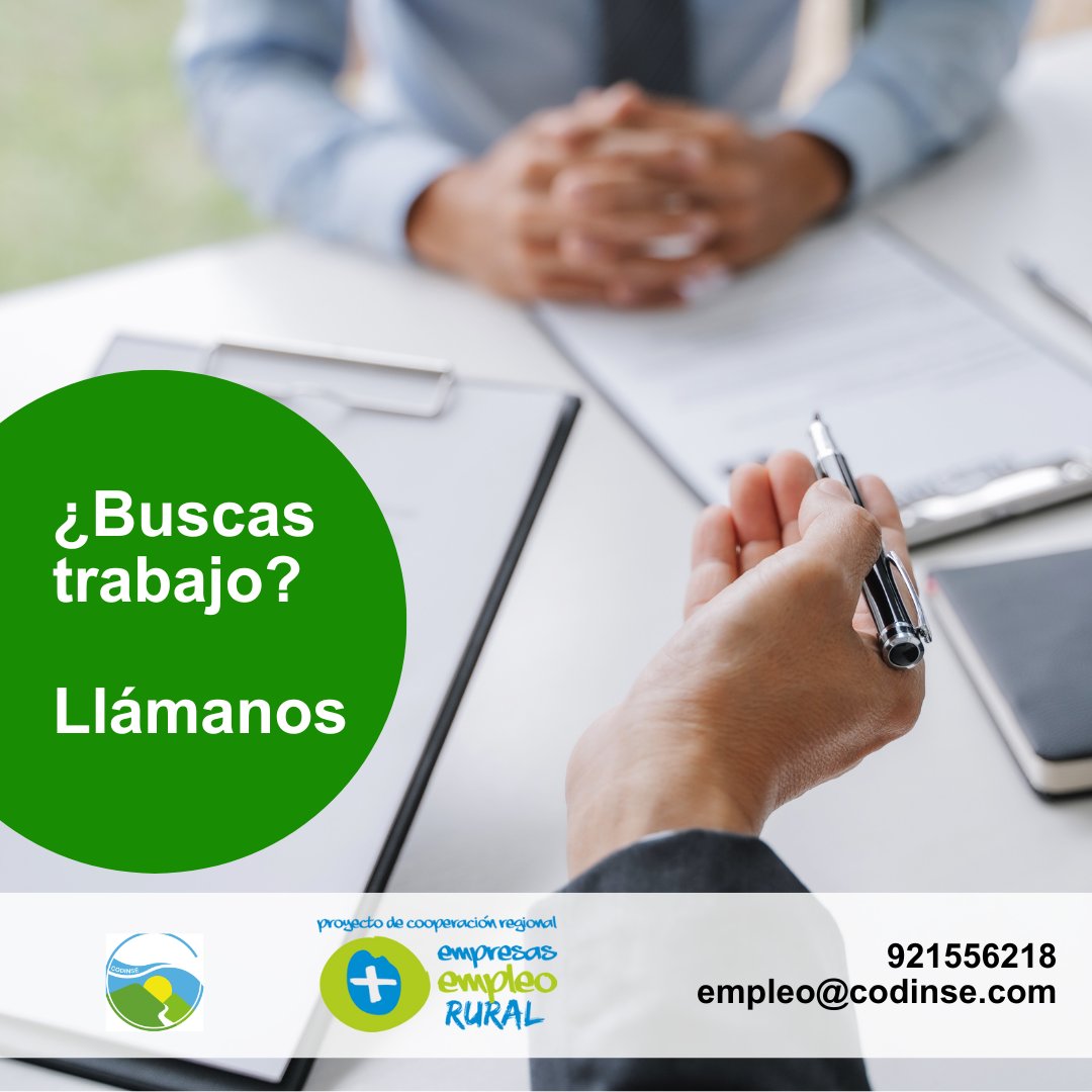 🚀 ¡NUEVA OFERTA LABORAL!  Buscamos Técnico/a en Programas Sociales para CODINSE (Segovia)  ✅ Trabajo con colectivos vulnerables ✅ Jornada completa ✅ Incorporación inmediata ✅ Titulación en Ciencias Sociales  CV hasta 18/12
📧 empleo@codinse.com 
🔗 empleorural.es/oferta/53580