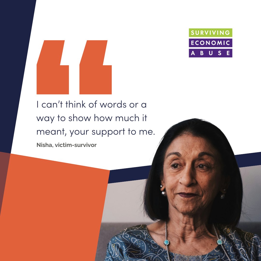 The Economic Abuse Evidence Form - devised by <a href="/MoneyAdvicePlus/">Money Advice Plus #BrightonHove #Eastbourne</a> and piloted together with support from the <a href="/TNLComFund/">The National Lottery Community Fund</a> - is already changing lives. 

Read more about Nisha's* experience: 
survivingeconomicabuse.org/about-us/our-i…