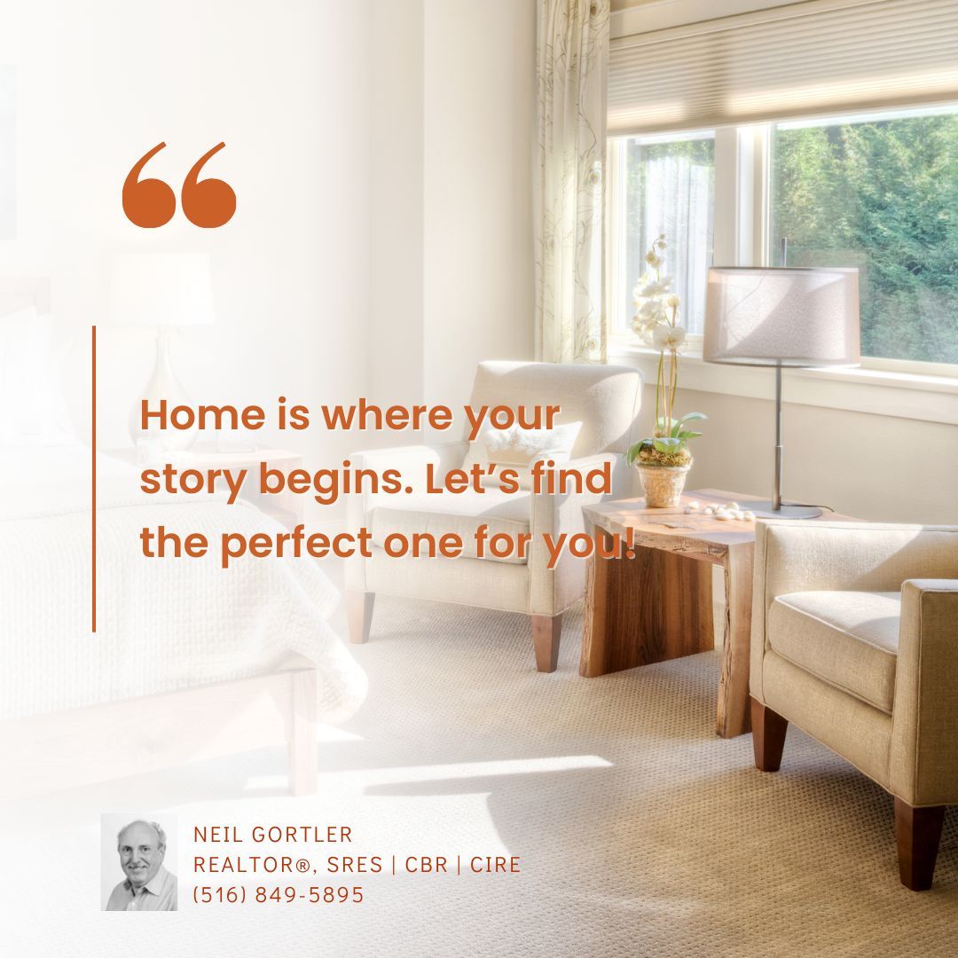 NeilGortler's tweet photo. Every great story begins at home ๐กโจ Letโs find the perfect one to start your next chapterโtogether!
#DreamsToReality #Motivation #DreamHome #NeilGortlerRealtor #realestate #Greatneck #Bayside #Littleneck #realtor #realestatequotes #neilgortler #RealEstate #greatthings #quotes https://t.co/nWvHjy8gCo