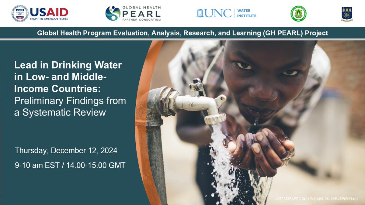 D4Iproject's tweet image. 🌍 There&apos;s still time to sign up! Don&apos;t miss @ghpearlproject ’s webinar on #leadcontamination in drinking water in low- &amp;amp; middle-income countries today at 9am EST/14:00 GMT. ow.ly/oEKZ50Um8SO