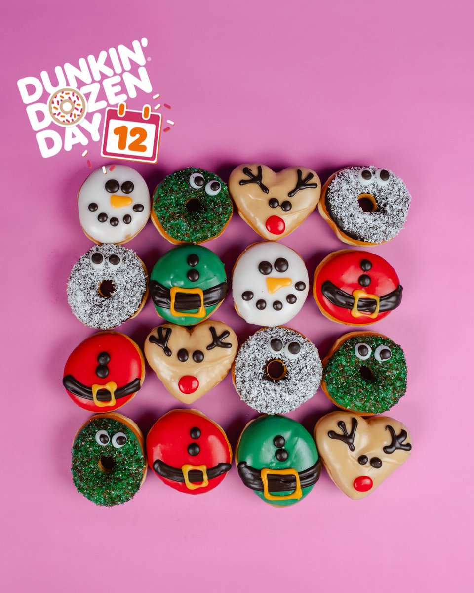 on the 12th day of Christmas, my true love gave to me... 12 donuts for just £12!

available on the 12th of each month

#dunkinuk