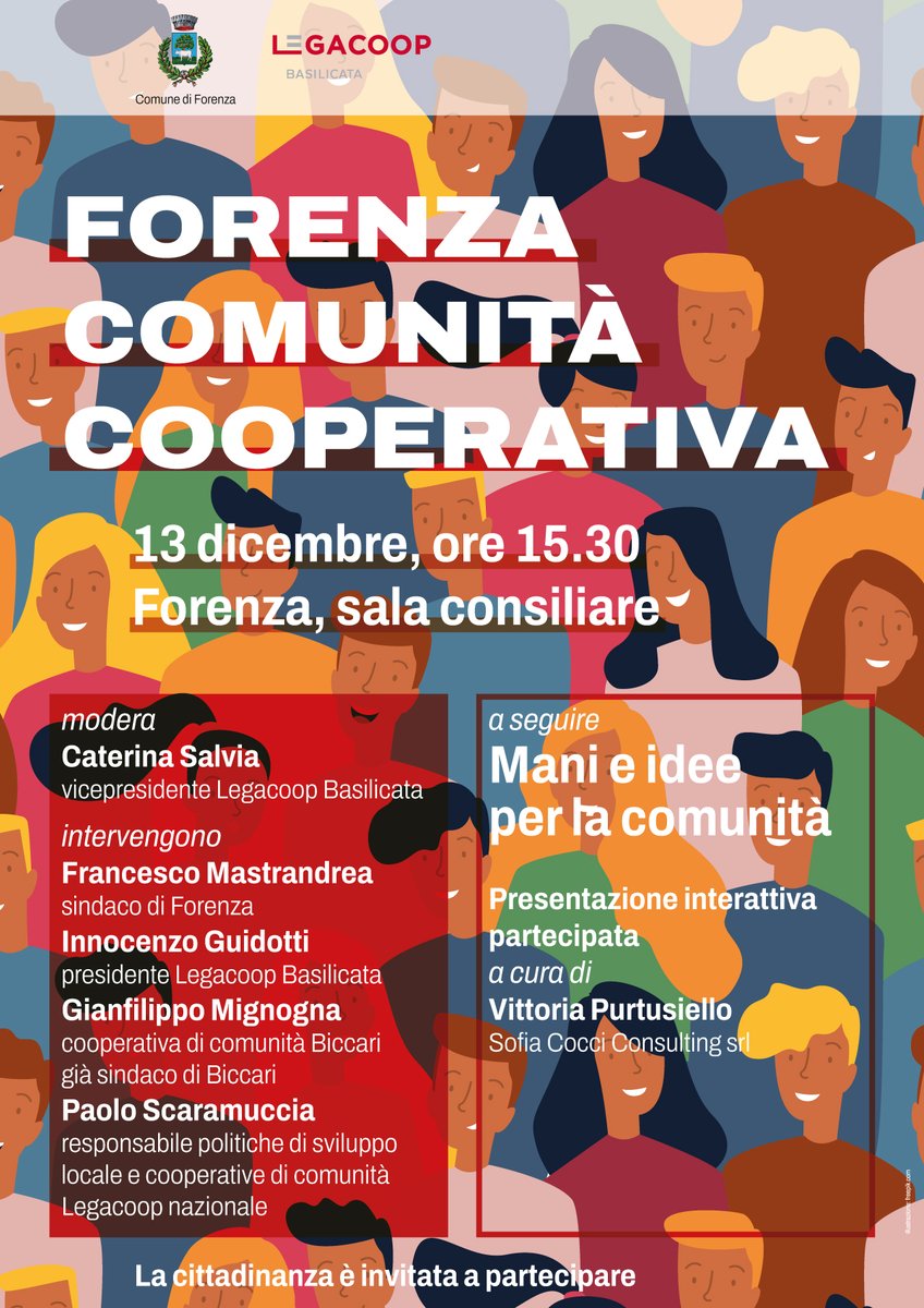 Continuiamo a seminare comunità per invertire il vettore dello spopolamento e far rivivere le #areeinterne. Il 13 dicembre è il turno di #Forenza.