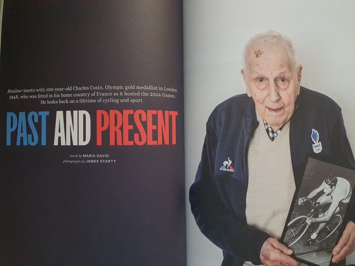 It was a pleasure to interview 100-year old Charles Coste. He won gold in the 4,000m team pursuit at Herne Hill Velodrome in the London 1948 Olympics, and is the oldest surviving French Olympic medallist. My write-up on Charles Coste is in this month's <a href="/rouleur/">Rouleur</a> magazine. #cycling