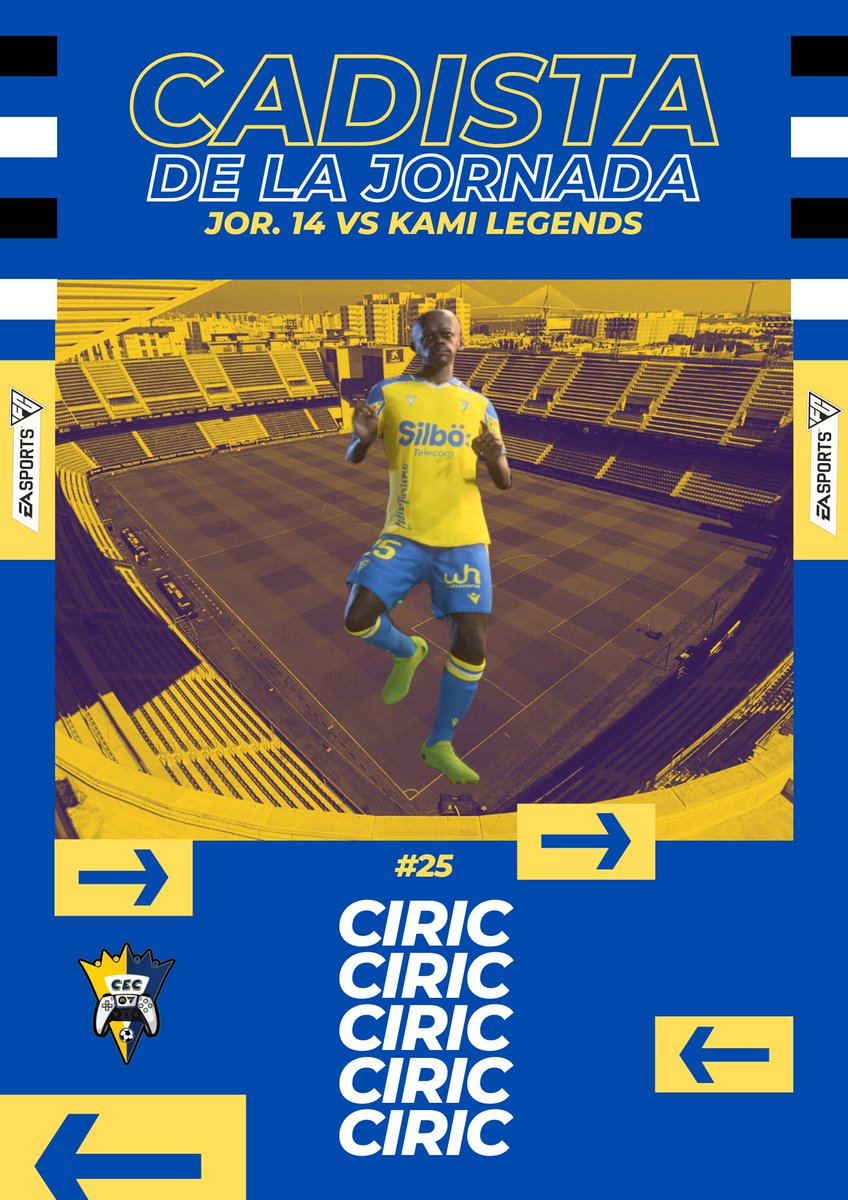 #CadistadelaJornada 🔵🟡

🗣 |🥇 𝕄𝕍ℙ | 🏆<a href="/VPG_Spain/">Virtual Pro Gaming España</a> 🔜🏟

🎮  Jor. 14° vs #KamiLegends
📟  3-0 ✅️
⭐️  <a href="/CiRiC81/">Negro Guapeto</a> ⚽️👟

[ ɴᴀᴅɪᴇ ᴇꜱ ᴍᴇᴊᴏʀ Qᴜᴇ ᴛᴏᴅᴏꜱ ᴊᴜɴᴛᴏꜱ,ꜱᴏᴍᴏꜱ ᴄᴀᴅɪꜱᴛᴀꜱ ] 💛

#ADNCADISTA
#FULLYELLOW 
#EAFC25 
#CLUBESPRO