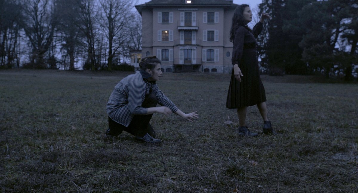 📽️Horrible Creature will screen on Dec 13th, 7 PM at Alcultura, Spain, marking Lucia Joyce's life (26 July 1907 – 12 December 1982) and her namesake's feast day, Saint Lucy's Day (13 December).🕯️ 

📷Céline Larrère &amp; <a href="/BouleMichelle/">Michelle Boulé</a> at Lucia’s old hospital by Will Humphris.