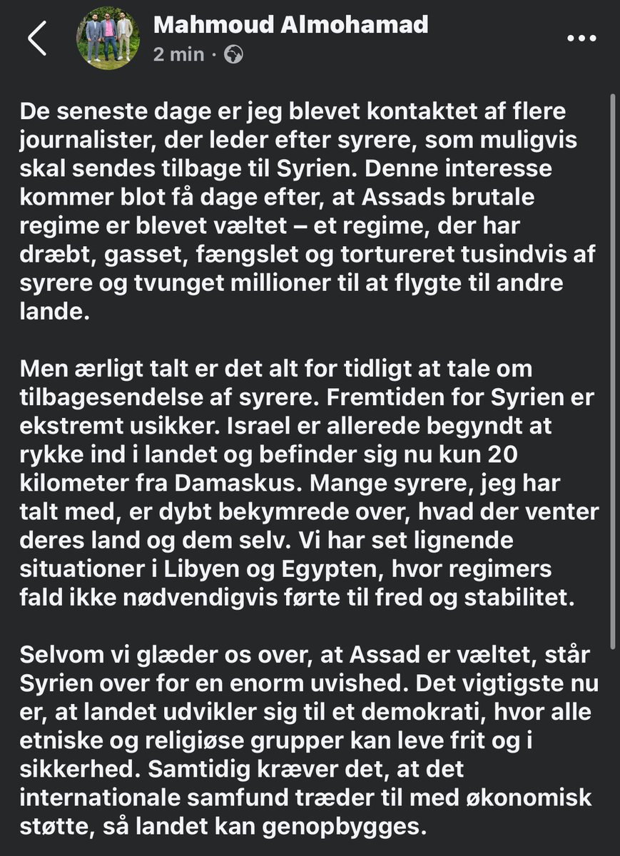 MahmoudSuhil's tweet image. De seneste dage er jeg blevet kontaktet af flere journalister, der leder efter syrere, som muligvis skal sendes tilbage til Syrien. Læs mere👇🏼#dkpol
