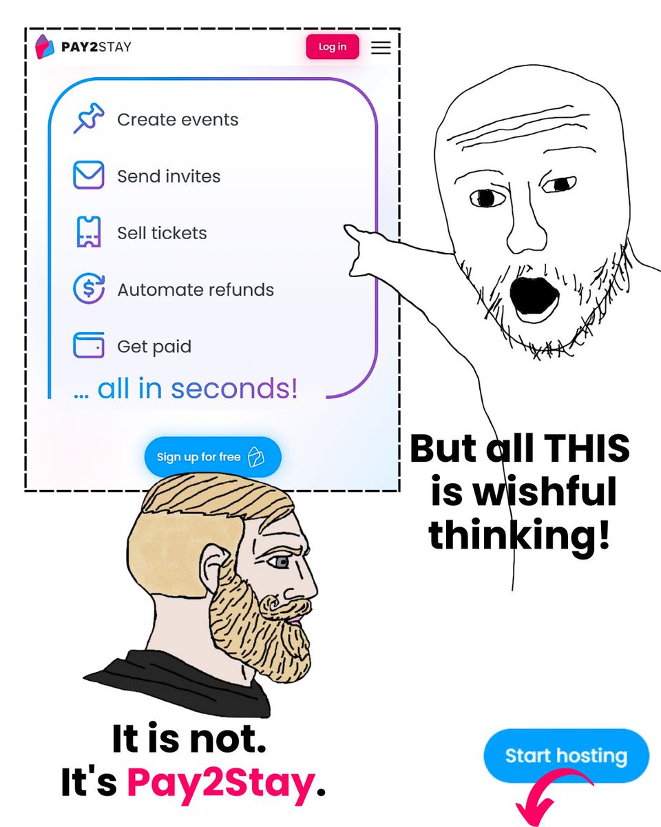 P2Stay's tweet image. Chad knows! 

Our BETA app is pretty functional now. Also super safe as it's built on the world's fastest and most robust blockchain, @eCashOfficial.💨

A thread of mini tutorial vids so you can use Pay2Stay to make your next event better than the last one you hosted:

🧵👇