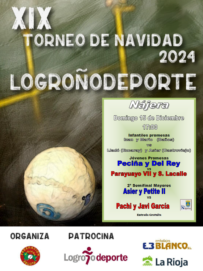 riojadeporte's tweet photo. Pelota.- Presentación del Torneo de Navidad 2024, con la celebración de este Torneo, la FRP quiere potenciar a los pelotaris riojanos, que van a defender los colores de La Rioja en las competiciones Nacionales a lo largo del año 2025.
#lariojadeporte #fundacionriojadeporte https://t.co/NC6s1FpeQm