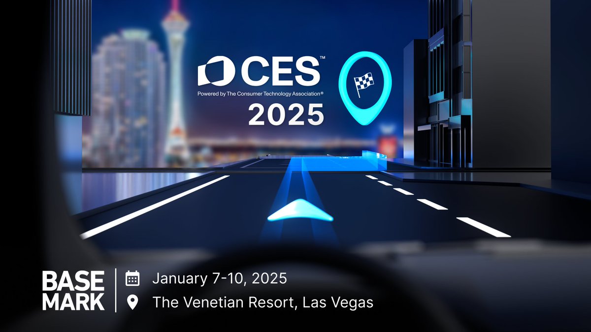 Are you heading to CES?🚀 Visit our demo suite at the Venetian Resort between January 7-10. Book your slot today:  hubs.li/Q02_nHK_0

#Basemark #Automotive #AugmentedReality #AR #CES #CES25