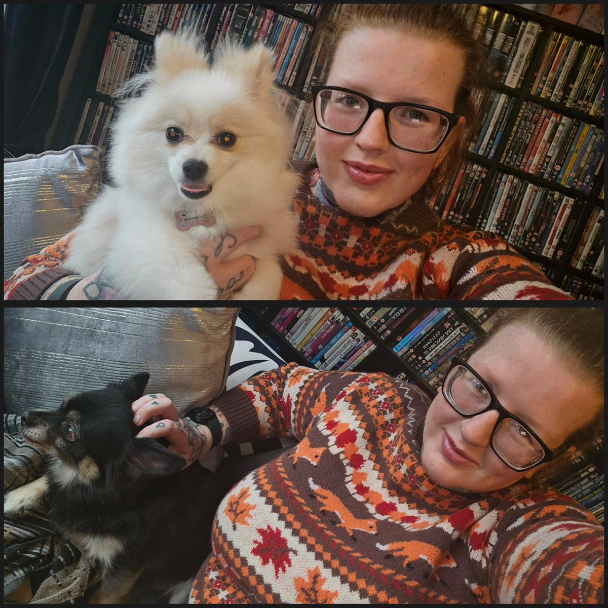 My day is mostly being spent cuddling these fur babies 💜