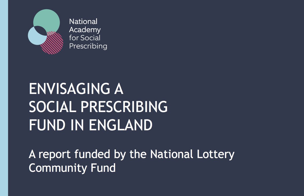 Great to see this <a href="/NASPTweets/">The National Academy for Social Prescribing</a> report making the case for shared investment funding to support the provision of social prescribing services at a local level. Arts on prescription programmes show social return on investment &amp; have led to savings in the NHS!
ncch.org.uk/news/envisagin…