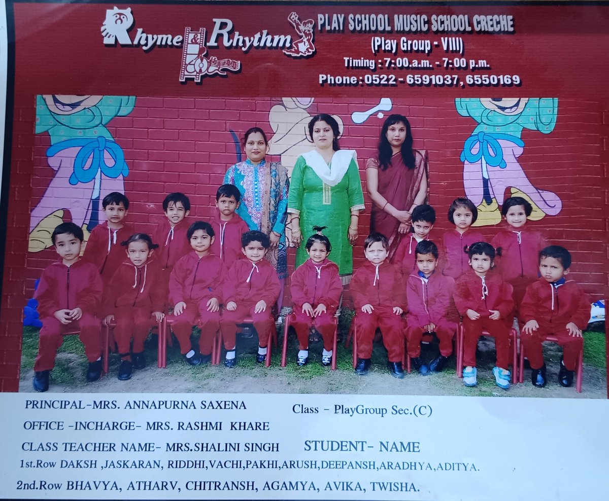 AgamyaaJAY's tweet image. 🅰️  #2015 #PlaySchool #PlayGroupVIII #SectionC #RhymeRhythm 
#RhymeNRhythmInternationalSchool #Aashiyana #Lucknow 
@Rnrischool #AgamyaaJAY