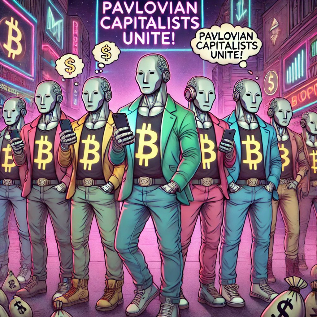 90-99% of the Crytpobros are NPCs.
True story.
Pavlonian Capitalists down to the dogma with a boner.