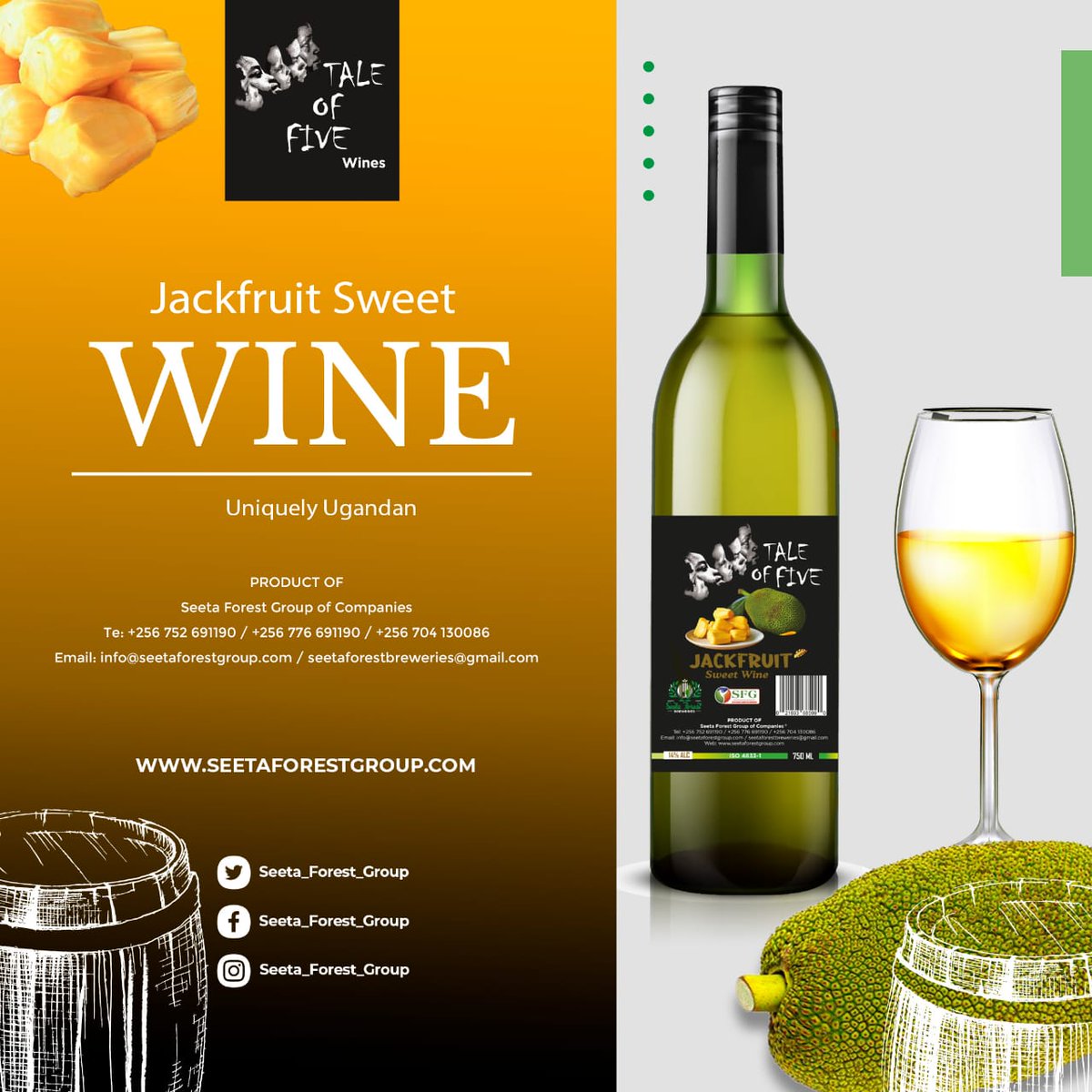 alinabyona69087's tweet photo. 🚀 Discover the sweet, vibrant essence of Jackfruit Sweet Wine, a signature creation from the heart of Uganda. 🍷✨
🍃 Uniquely Ugandan flavor and the exotic taste of jackfruit captured in every sip.
📞 Order today: +256 752 691190 | +256 776 691190
#taleof5Wine https://t.co/xBDbGJYoX9