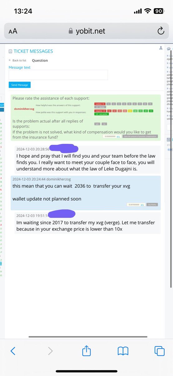 This is the true face of thieves and fraudsters at <a href="/YobitExchange/">Yobit.Net</a>
Can you help me find them personally, before the law finds these dirty idiots who don't allow me to transfer my $xvg, while the price here is 10x lower to sell them. I bought $xvg for 0.21 cents since 2017.