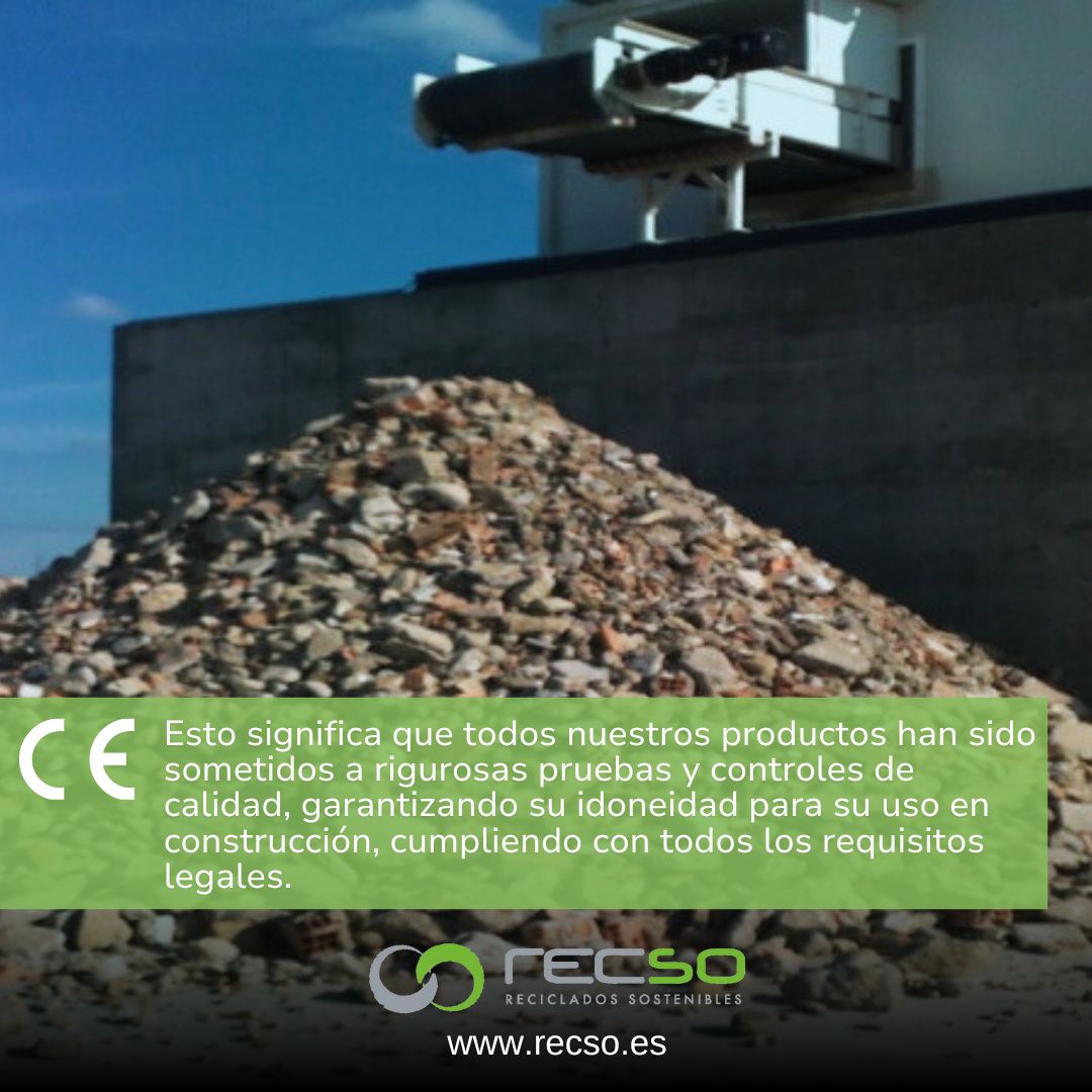 Somos pioneros en el reciclaje integral de residuos de construcción y demolición con un amplio catálogo de áridos reciclados que cumplen con la normativa CE
¡Contacta y descubre nuestro catálogo completo!

#marcadoCE #áridosreciclados #RecicladosSosteniblesSL