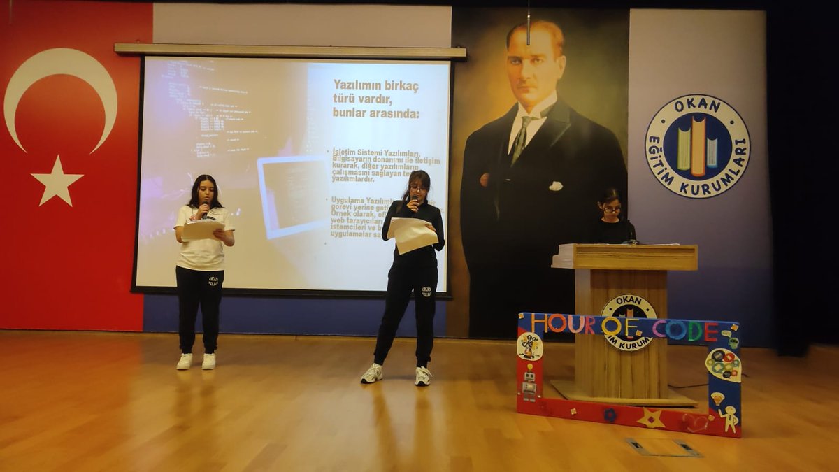 okankoleji's tweet image. Okan Koleji olarak tüm dünyada herkesi kod yazmaya davet eden "Hour of code” etkinliğine katılarak sertifika almaya hak kazandık. #hourofcode
#hourofcodeetkinlik #etkinlik #kodlama