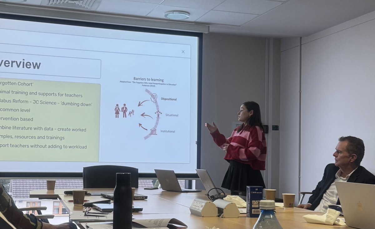 Joe O'Hara (@joeoharadcu) on Twitter photo The fantastic <a href="/MegTheZoologist/">Megan Griffiths (She/Her)</a> presenting about her PhD research to the <a href="/CTYI/">CTYI</a> Board today. Huge interest in an interesting & innovative project looking at how science teachers can support high ability students in mixed ability classes <a href="/SpillzHinch/">Dr. Leeanne Hinch ✨🌼✨</a> The fantastic <a href="/MegTheZoologist/">Megan Griffiths (She/Her)</a> presenting about her PhD research to the <a href="/CTYI/">CTYI</a> Board today. Huge interest in an interesting & innovative project looking at how science teachers can support high ability students in mixed ability classes <a href="/SpillzHinch/">Dr. Leeanne Hinch ✨🌼✨</a>