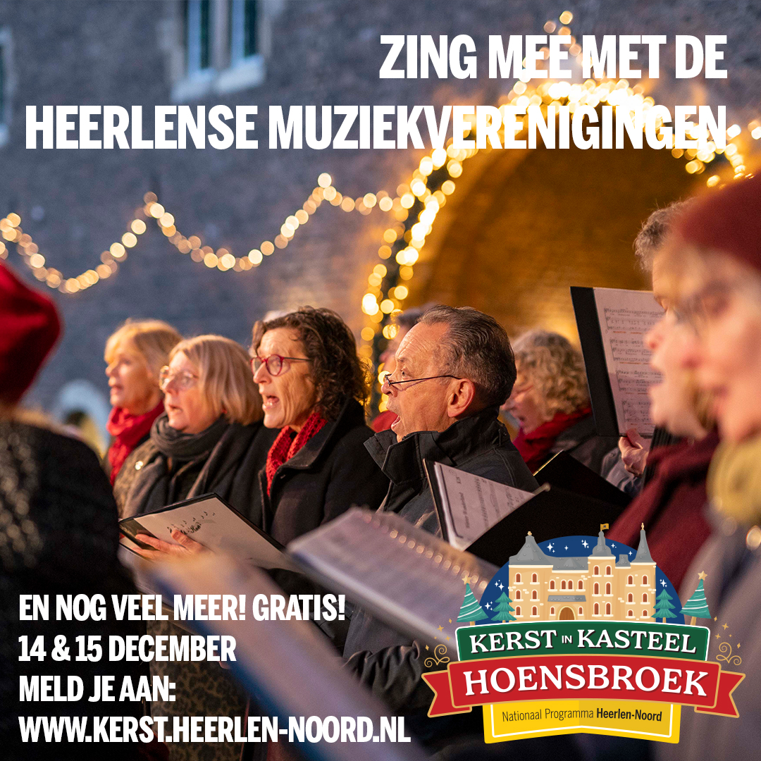 Vele Heerlense muziekverenigingen treden dit jaar op tijdens Kerst in Kasteel Hoensbroek (aanstaande zaterdag en zondag!). Voor welke maak jij de (korte) reis naar Kasteel Hoensbroek? Meld je aan op kerst.heerlen-noord.nl
