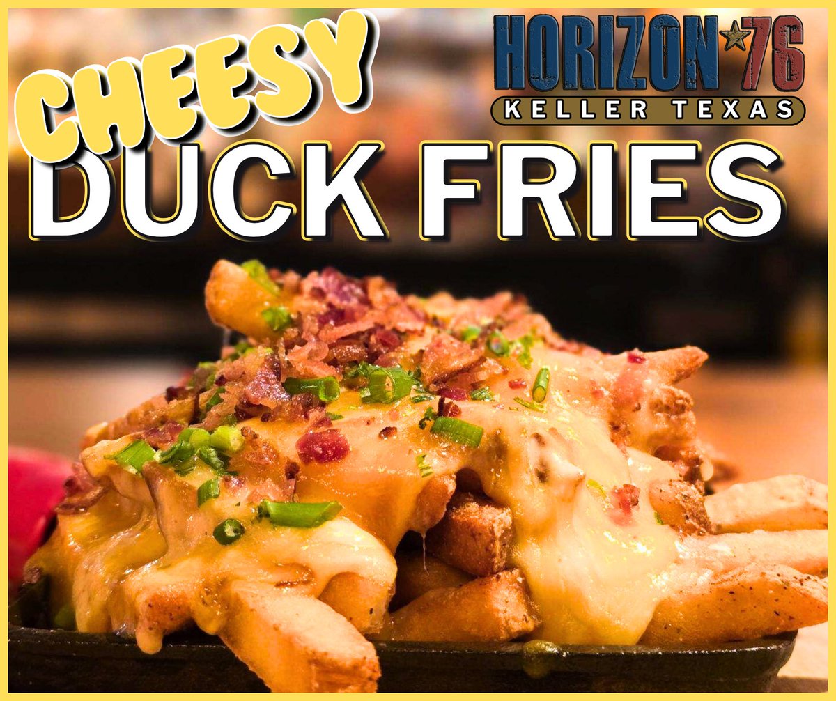 GET CHEESY. 
horizon76.com
1821 S. MAIN ST. KELLER TEXAS USA
#kellertx #northftworth #localbusiness #duckfries #kellertexas #southlaketx #wataugatx #roanoketx #locallyowned