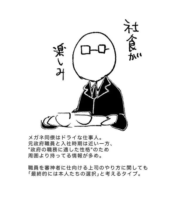 メガネの同僚 