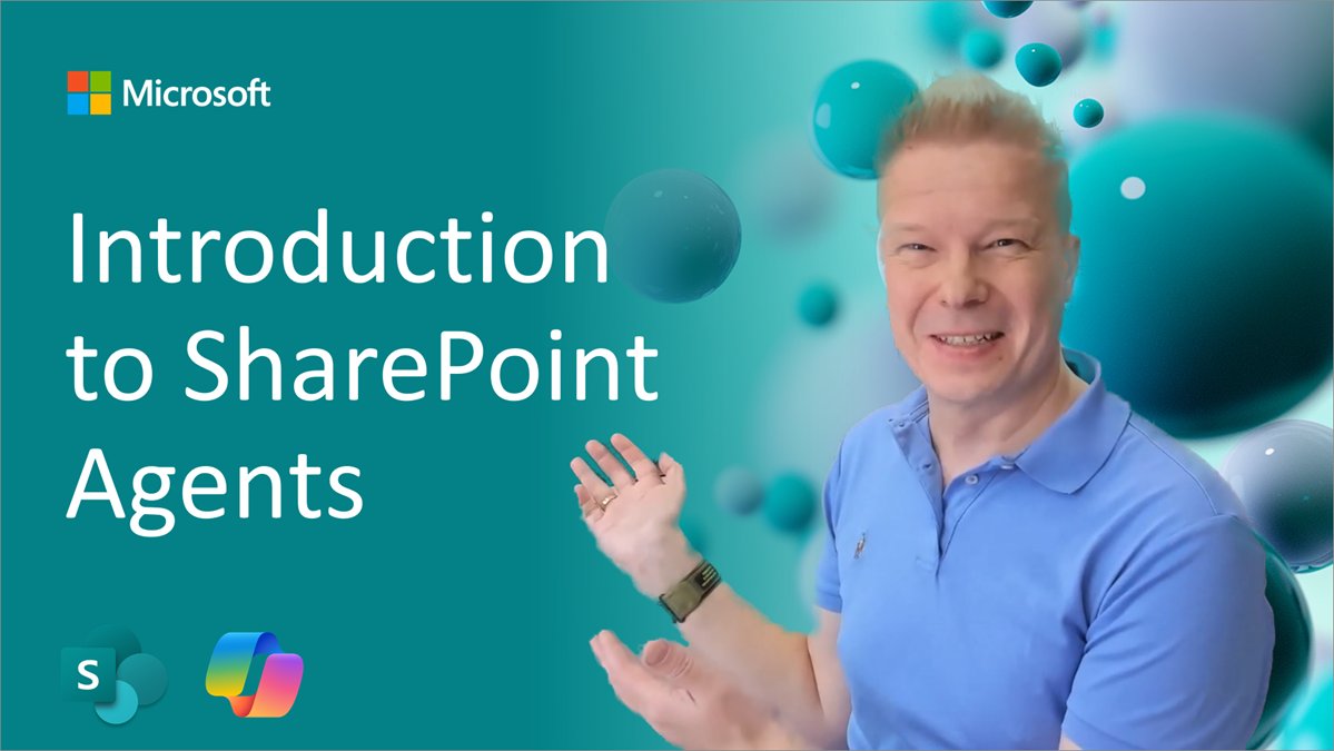 ✨ Introduction to SharePoint Agents

• Introduction
• Creation of agents
• Configuration options
• Using SharePoint Agents in Microsoft Teams
• Multilingual capabilities

See more → msft.it/6010oPOou

#Microsoft365 #SharePoint #Agents #Copilot