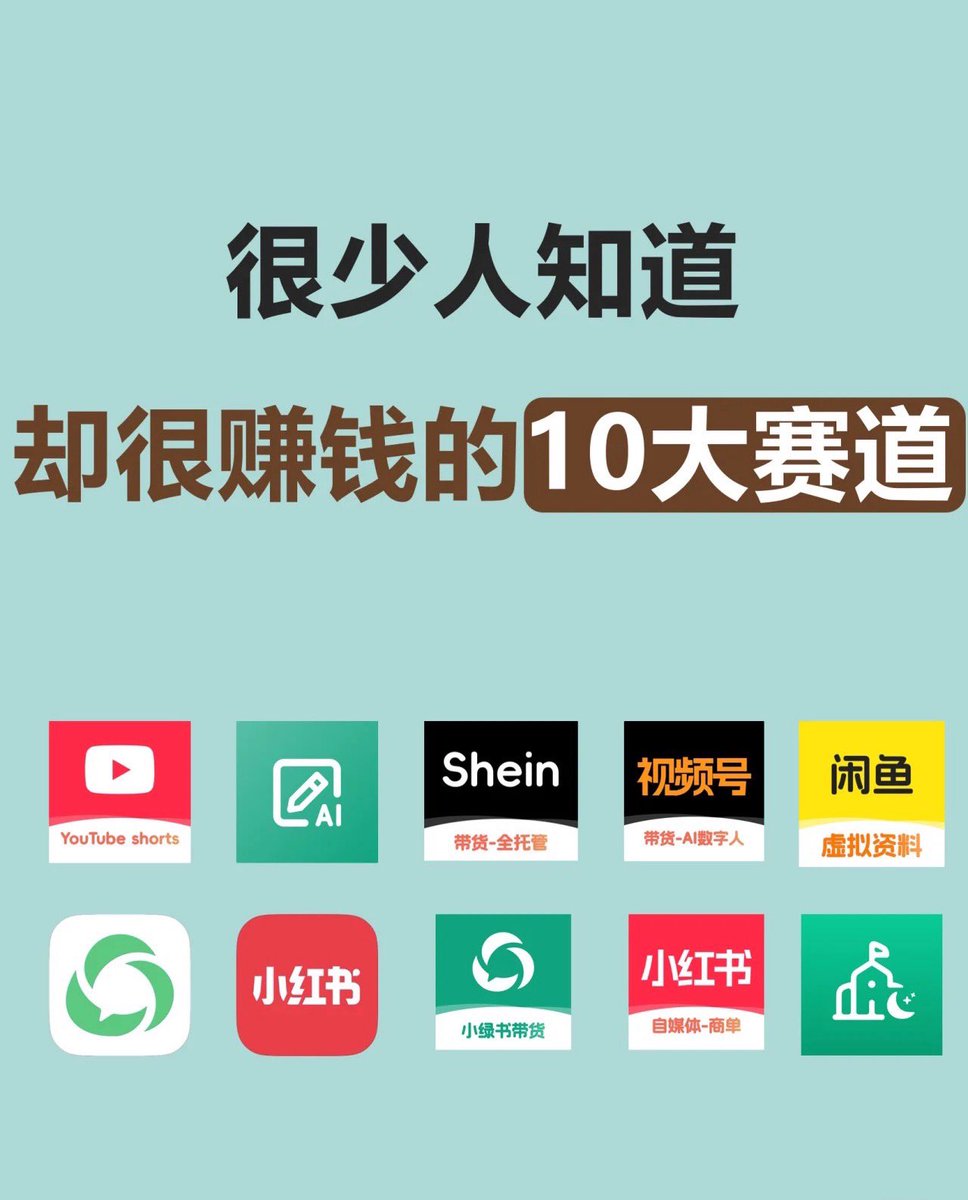 【很少人知道，却很赚钱的10大赛道】

今天分享一下一些小众，却很潜力巨大的赛道，希望在这个经济寒冬，能给大家带带来一些新的机会！

特别是一些失业在家的朋友，希望你们能够找到新的赚钱路子！

💡共计11篇，建议点赞转发！

#房地产 #失业  #投资 #搞钱 #纪录片