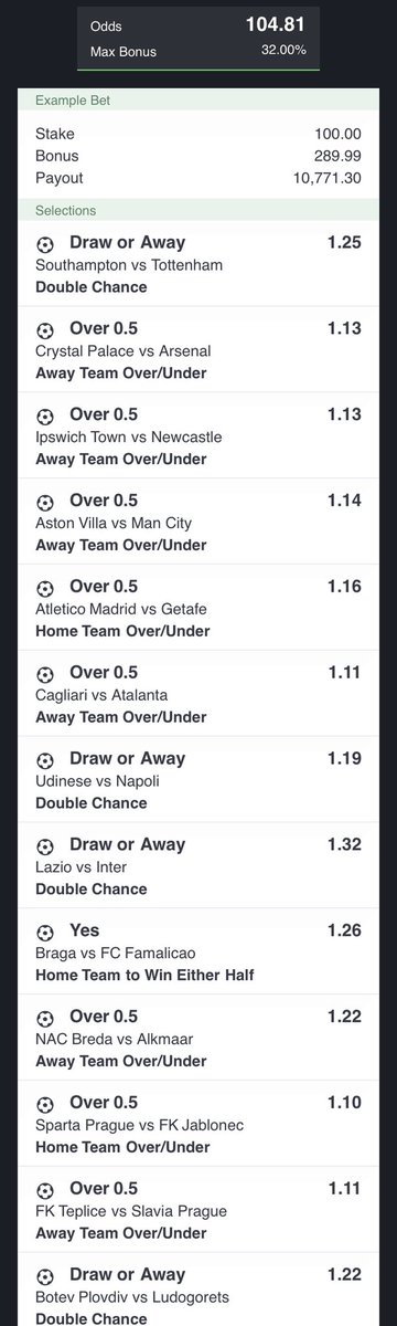 _Bonty_Official's tweet photo. We won 300+odds with this selection on sportybet and trust me we’re repeating history with this 100 well analyzed odds frm 14th-23rd

I staked heavy and Gh 50 /5K NGN will be given to the first 200 reposts 

Stake if you need money 

Check the first comment for code https://t.co/F6ICC40zty