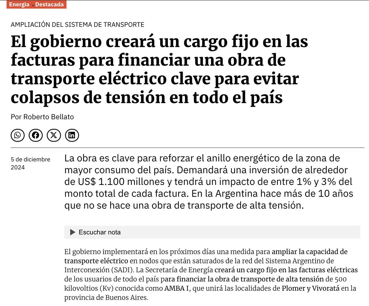 No es un impuesto, es un "cargo fijo".
