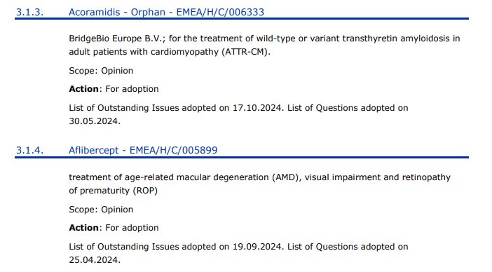 doepke_michel's tweet image. $BBIO $BAYN Acoramidis CHMP opinion imminent. Also #Eylea should be the focus of #Bayer. ema.europa.eu/en/documents/a…