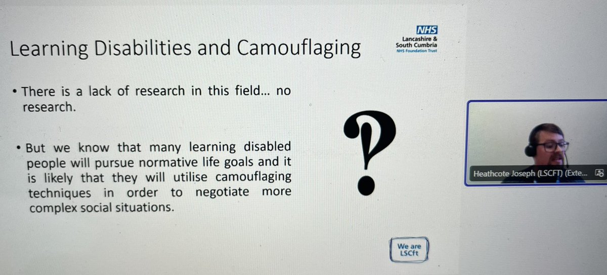 David Harling (@davidharling1) on Twitter photo A sincere thank you to Joseph Heathcote for a really helpful overview of camouflaging and developments within services. <a href="/WeAreLSCFT/">Lancashire & South Cumbria NHS Foundation Trust</a> <a href="/teamCNO_/">teamCNO π</a> A sincere thank you to Joseph Heathcote for a really helpful overview of camouflaging and developments within services. <a href="/WeAreLSCFT/">Lancashire & South Cumbria NHS Foundation Trust</a> <a href="/teamCNO_/">teamCNO π</a>