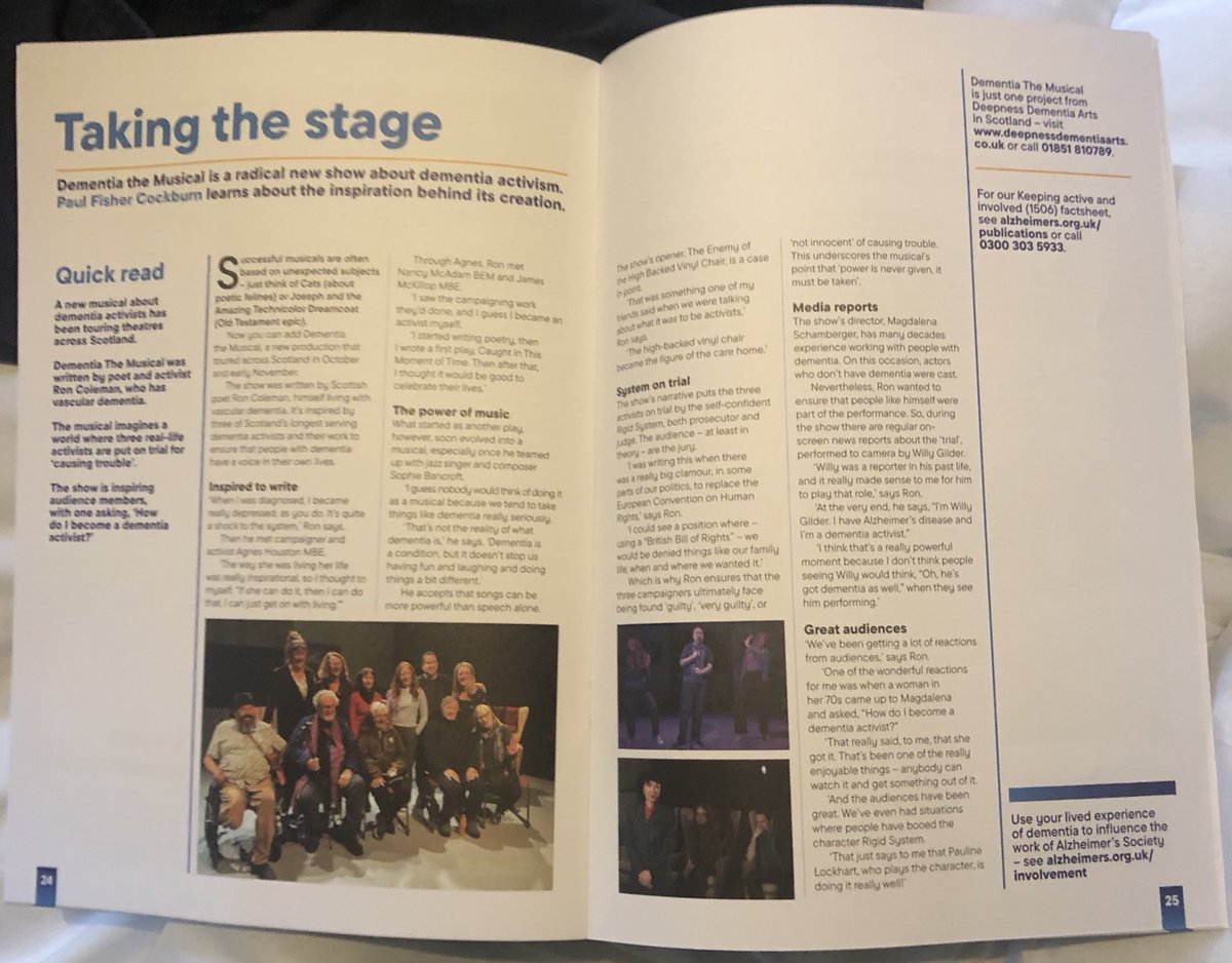 Willy Gilder (@willygilder01) on Twitter photo Dementia: The Musical features in <a href="/alzheimerssoc/">Alzheimer's Society</a> Dementia Together mag <a href="/Artful_Minds/">MagdalenaSchamberger</a> <a href="/Deepnessdement1/">Deepness Dementia Media</a> Dementia: The Musical features in <a href="/alzheimerssoc/">Alzheimer's Society</a> Dementia Together mag <a href="/Artful_Minds/">MagdalenaSchamberger</a> <a href="/Deepnessdement1/">Deepness Dementia Media</a>